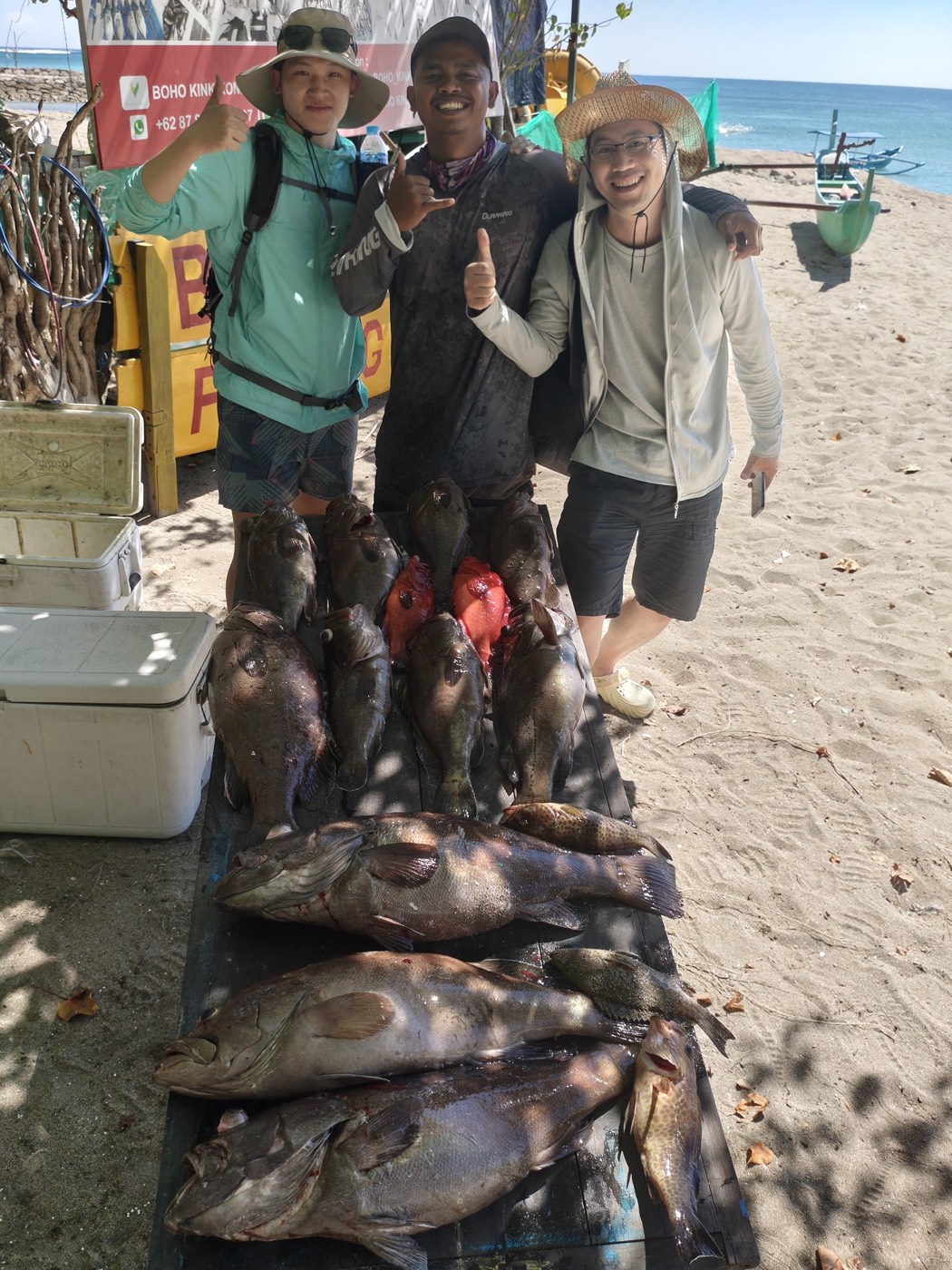 Guests after a sport fishing day — Boho Kink Konk fishing charter, Kuta Bali